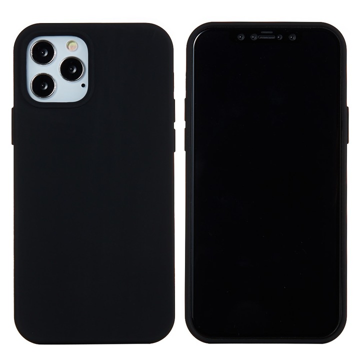 Husa protectie compatibila cu Apple iPhone 11 Liquid Silicone Case Negru
