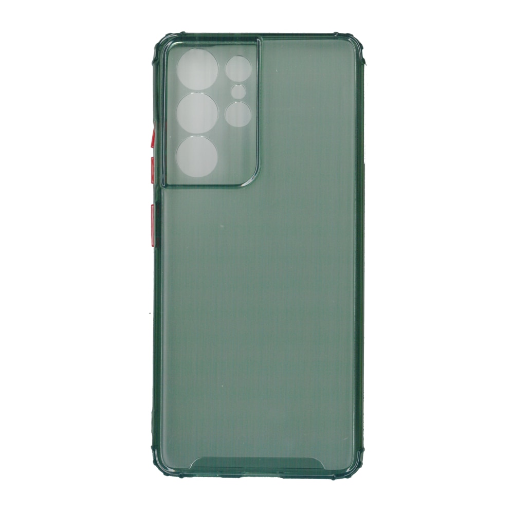 Husa din silicon anti crack, pentru Samsung Galaxy S21 Ultra, verde