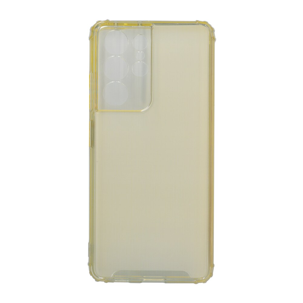 Husa din silicon anti crack, pentru Samsung Galaxy S21 Ultra, galben