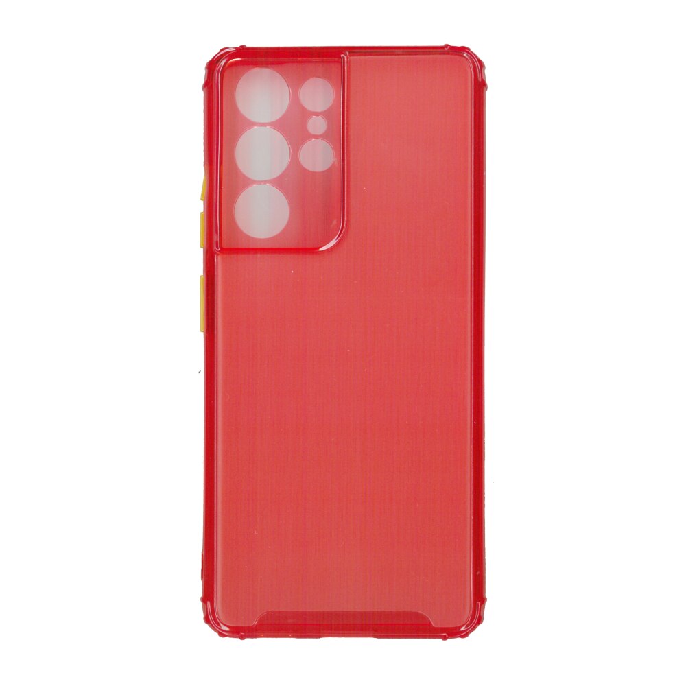 Husa din silicon anti crack, pentru Samsung Galaxy S21 Ultra, rosu