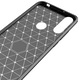 Капак, съвместим с Alcatel 1V 2020, текстура от въглеродни влакна, тънка броня, матиран TPU, черен
