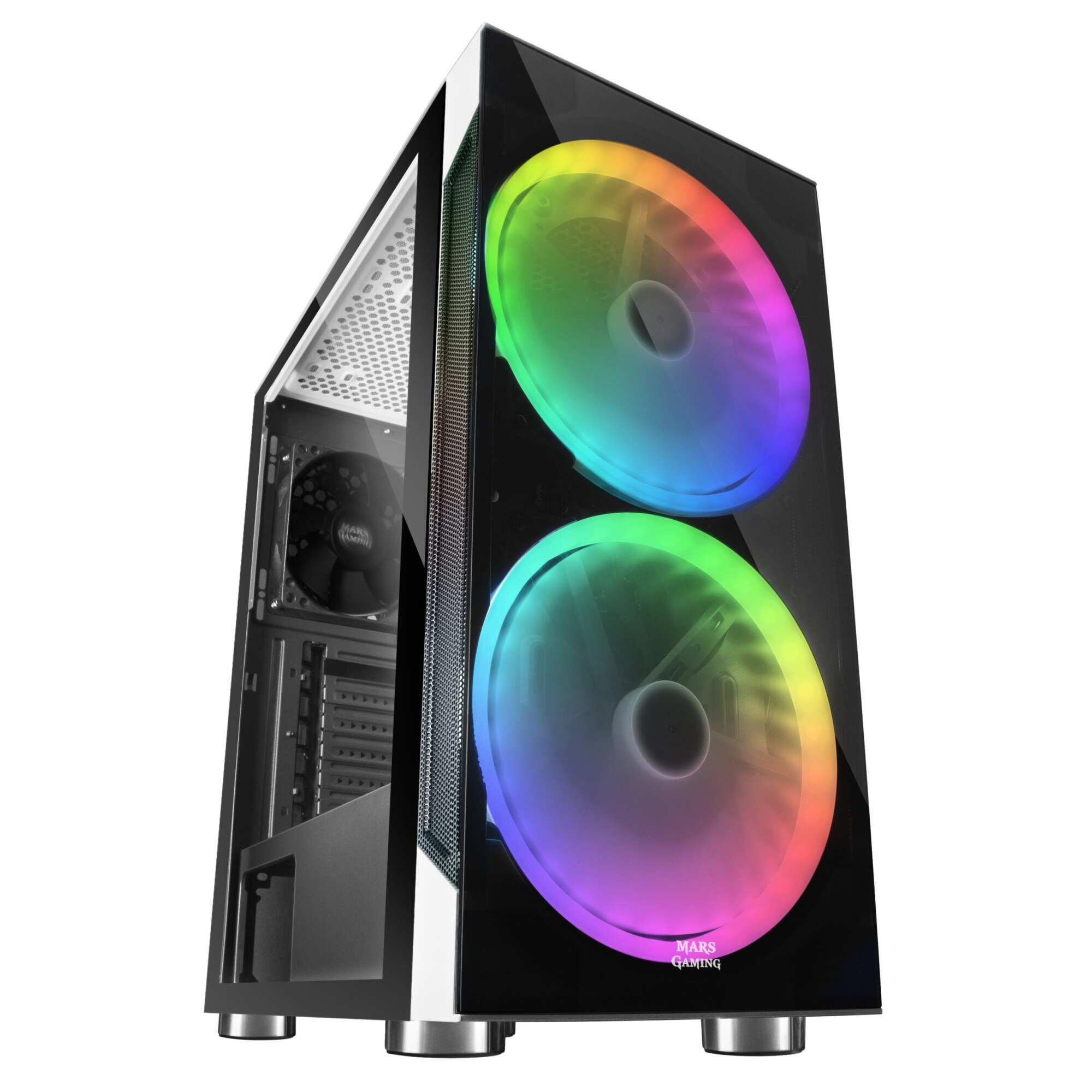Sistem Desktop PC GRT Senior MC9 White RGB cu procesor AMD Ryzen 5 3350G pana la 4.0 GHz, 8GB DDR4, 240GB SSD, Radeon Graphics 10