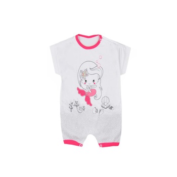 Salopeta de vara pentru fete Koala Syrenka 06-270-2, Alb 62 cm Salopeta de vara pentru fete Koala Syrenka 06-270-2, Alb 62 cm