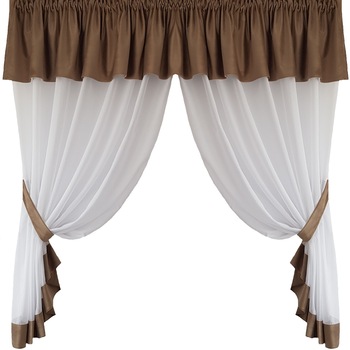 Perdea Decorint confectionata (PB.575), Alb, catifea grej, 300 x 150 Perdea Decorint confectionata (PB.575), Alb, catifea grej, 300 x 150