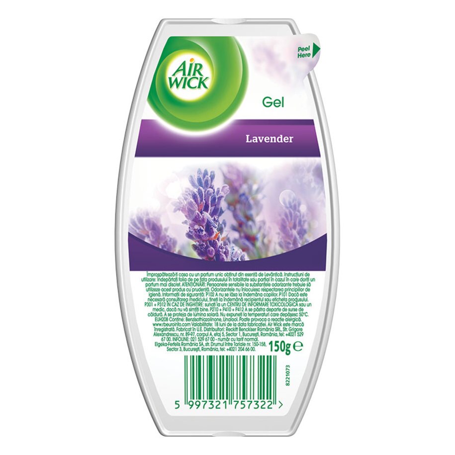 Gel odorizant AIR WICK, Cu aromat lavander si musetel, 150 g