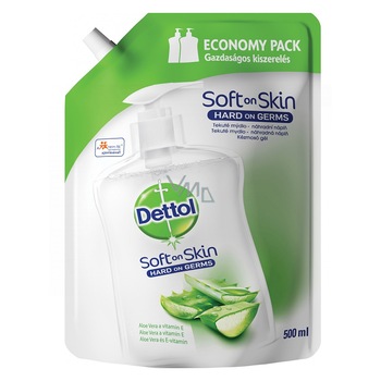 Sapun dezinfectant lichid Dettol cu aloe vera, rezerva, 500 ml Sapun dezinfectant lichid Dettol cu aloe vera, rezerva, 500 ml
