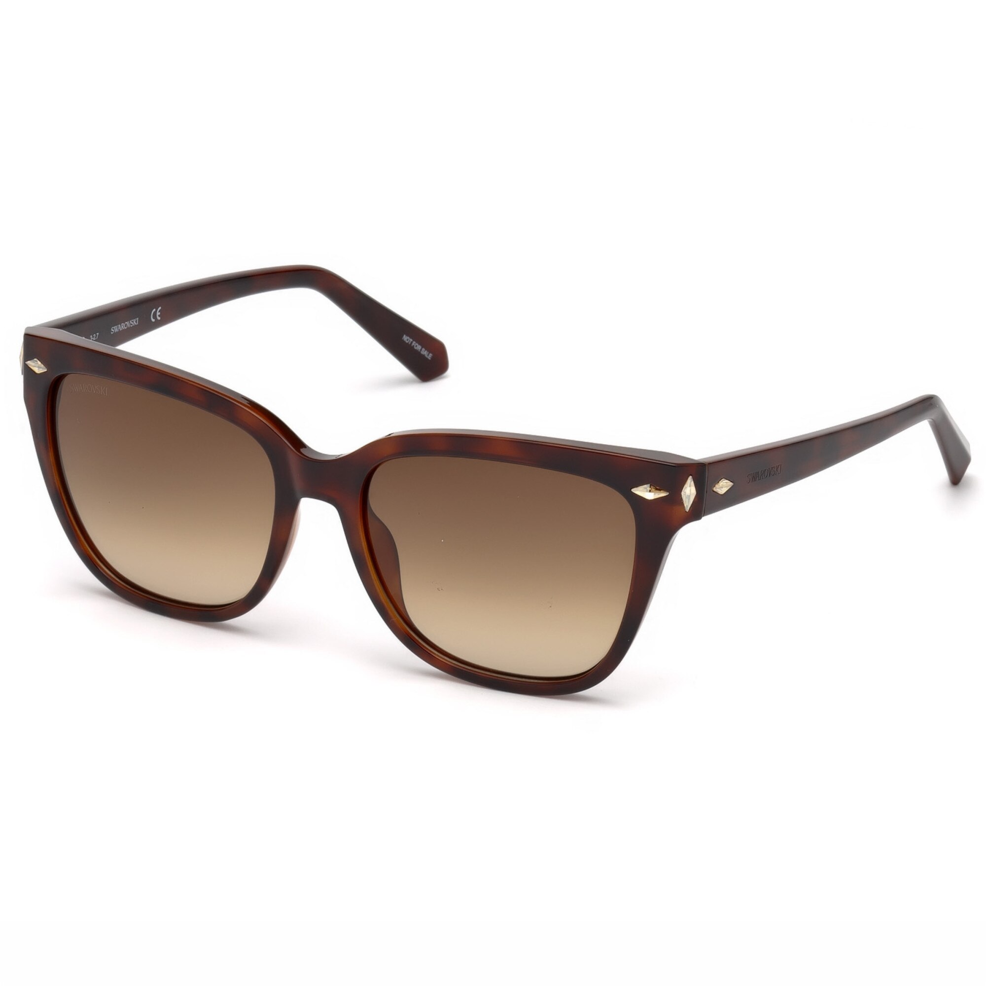 Ochelari de soare dama Swarovski Rectangular Shiny Havana/Brown Degrade SK0175/S-52F