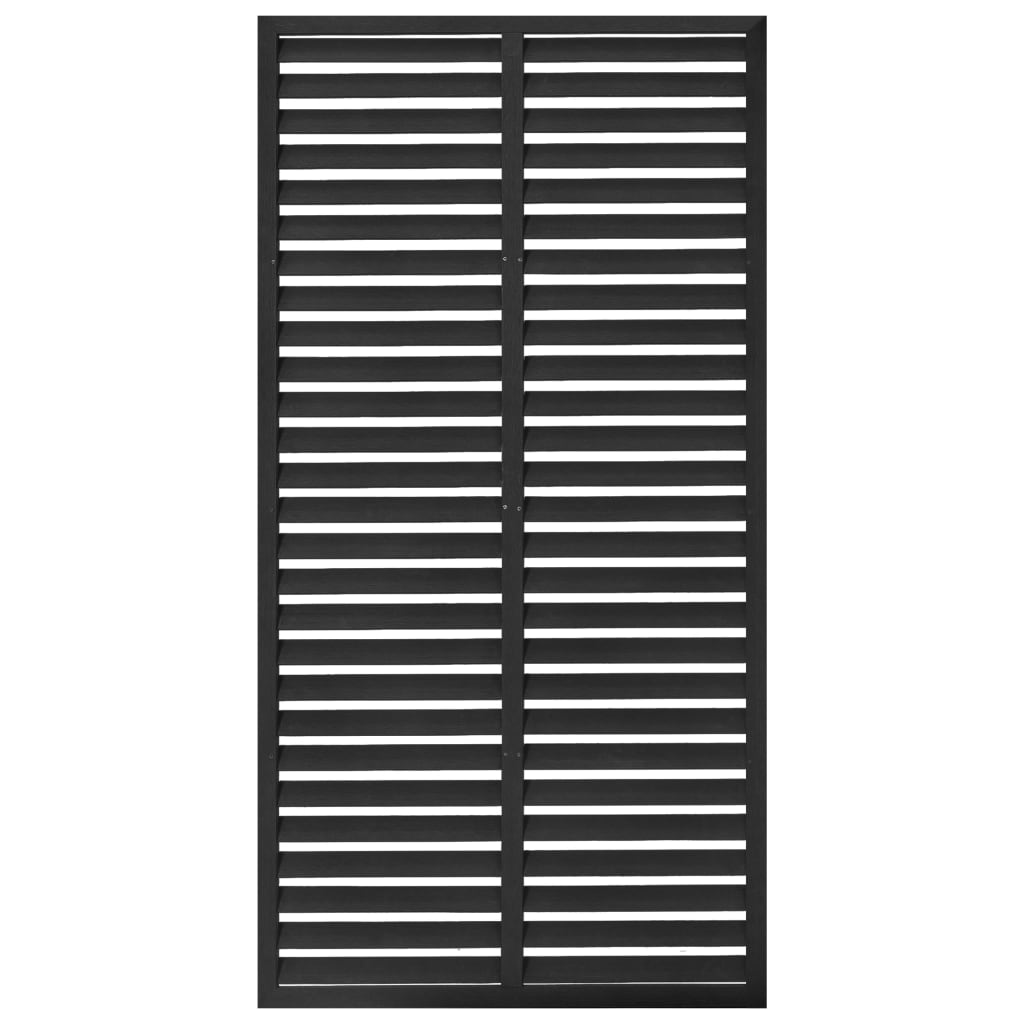 Gard oblon de terasa, vidaXL, Lemn compozit, 85 x 170 cm, Negru