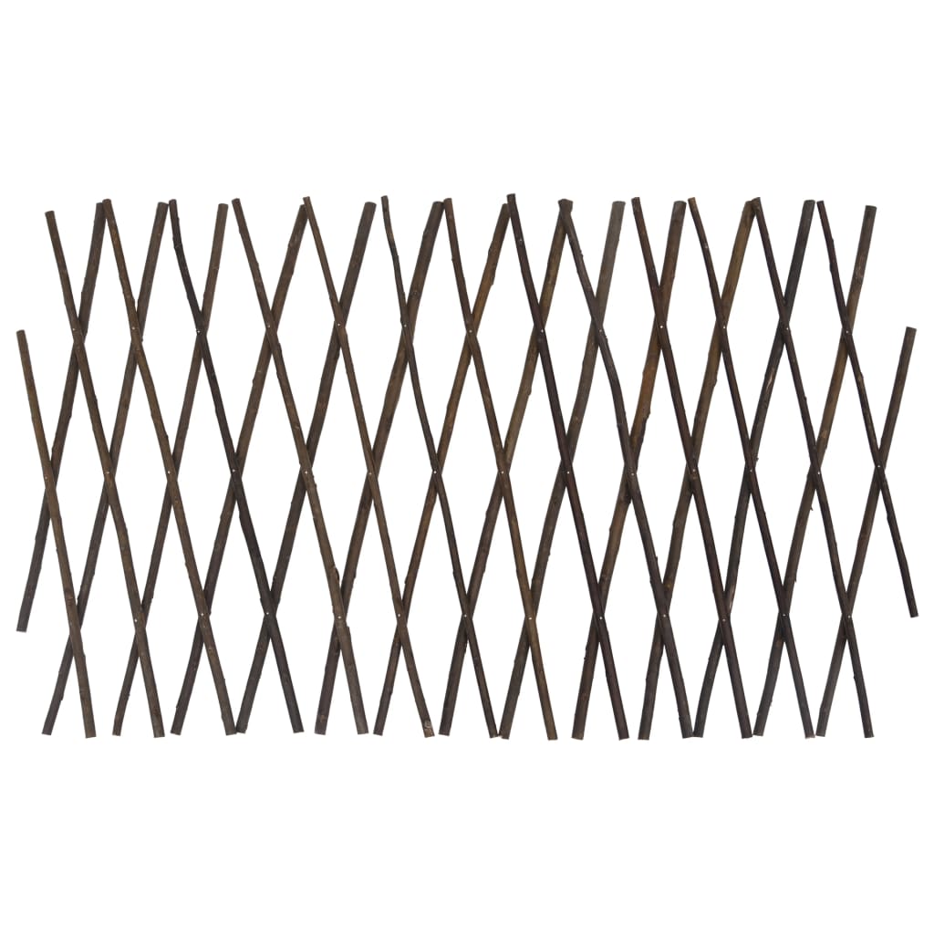Set de 5 panouri de gard, vidaXL, Lemn de salcie, 180 x 30 cm, Maro