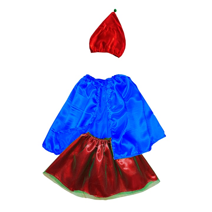 Costum pitic Costumix, 3 piese, rosu/albastru, 6-9 ani, M