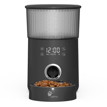 Hranitor automat caini si pisici, Petino, 4 L, 21x28 cm, negru Hranitor automat caini si pisici, Petino, 4 L, 21x28 cm, negru