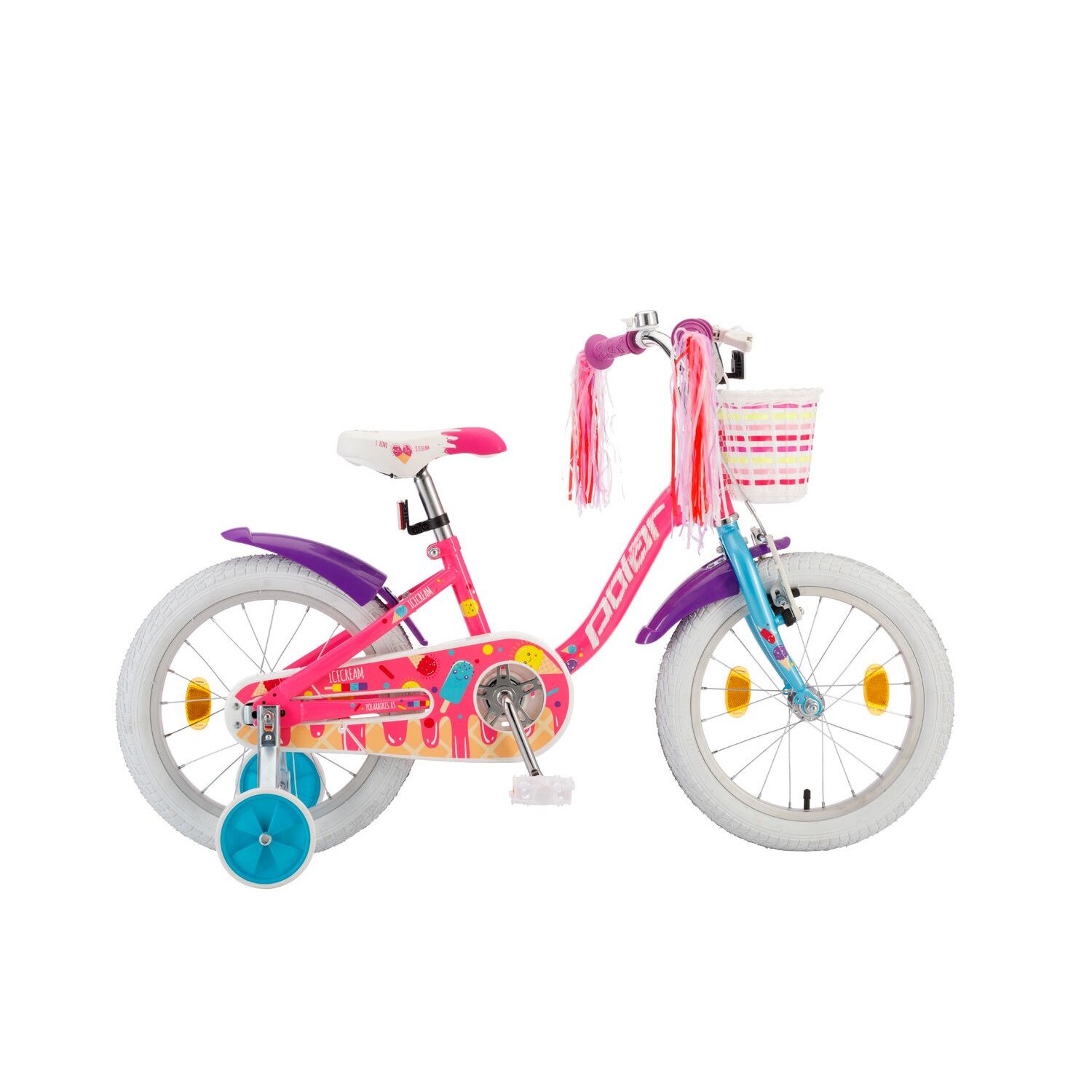 Bicicleta Copii Polar IceCream - 16 Inch, Roz-Mov