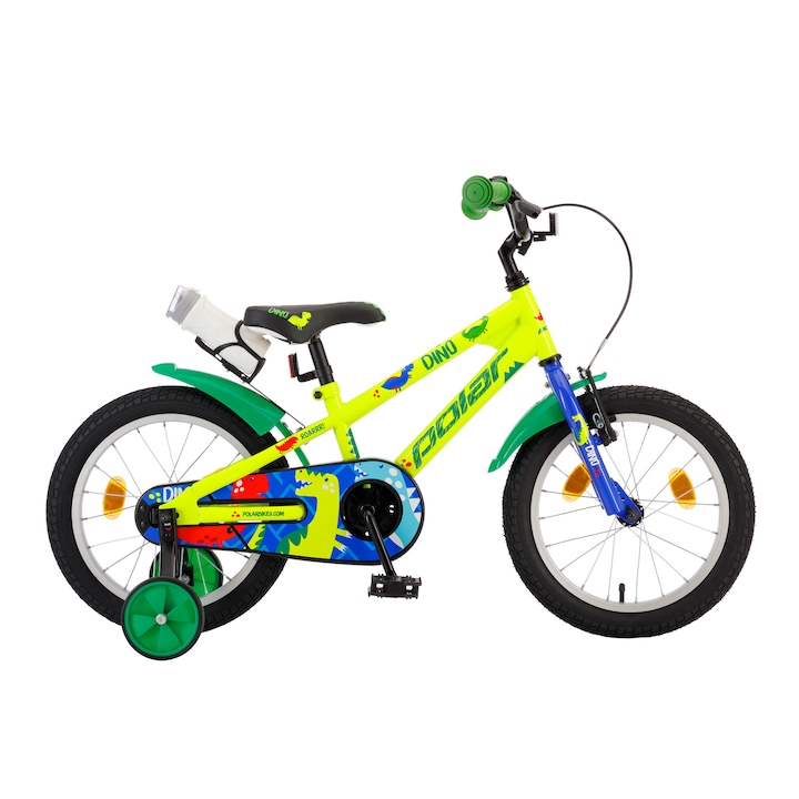 Polar Dino Kids kerékpár- 16 hüvelykes, zöld