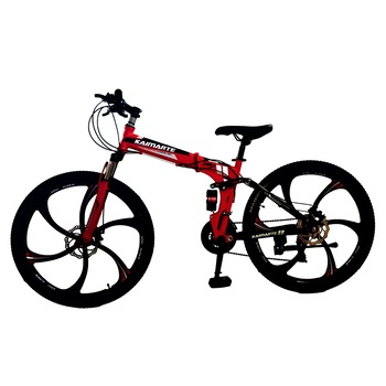 Bicicleta Mountain Bike – KAIMARTE, ISS7, 26 inch, genti aluminiu turnate, 6 spite, cadru otel, frane mecanice pe disc fata/spate, full suspensie, pliabila, 21 de viteze, culoare rosu Bicicleta Mountain Bike – KAIMARTE, ISS7, 26 inch, genti aluminiu turnate, 6 spite, cadru otel, frane mecanice pe disc fata/spate, full suspensie, pliabila, 21 de viteze, culoare rosu