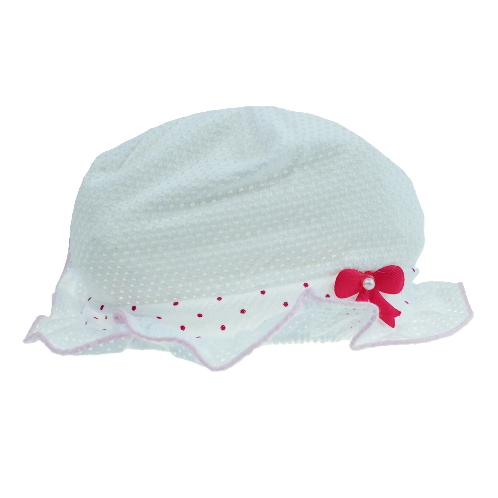 Caciula pentru fete Mini Junior BND-22, Alb S