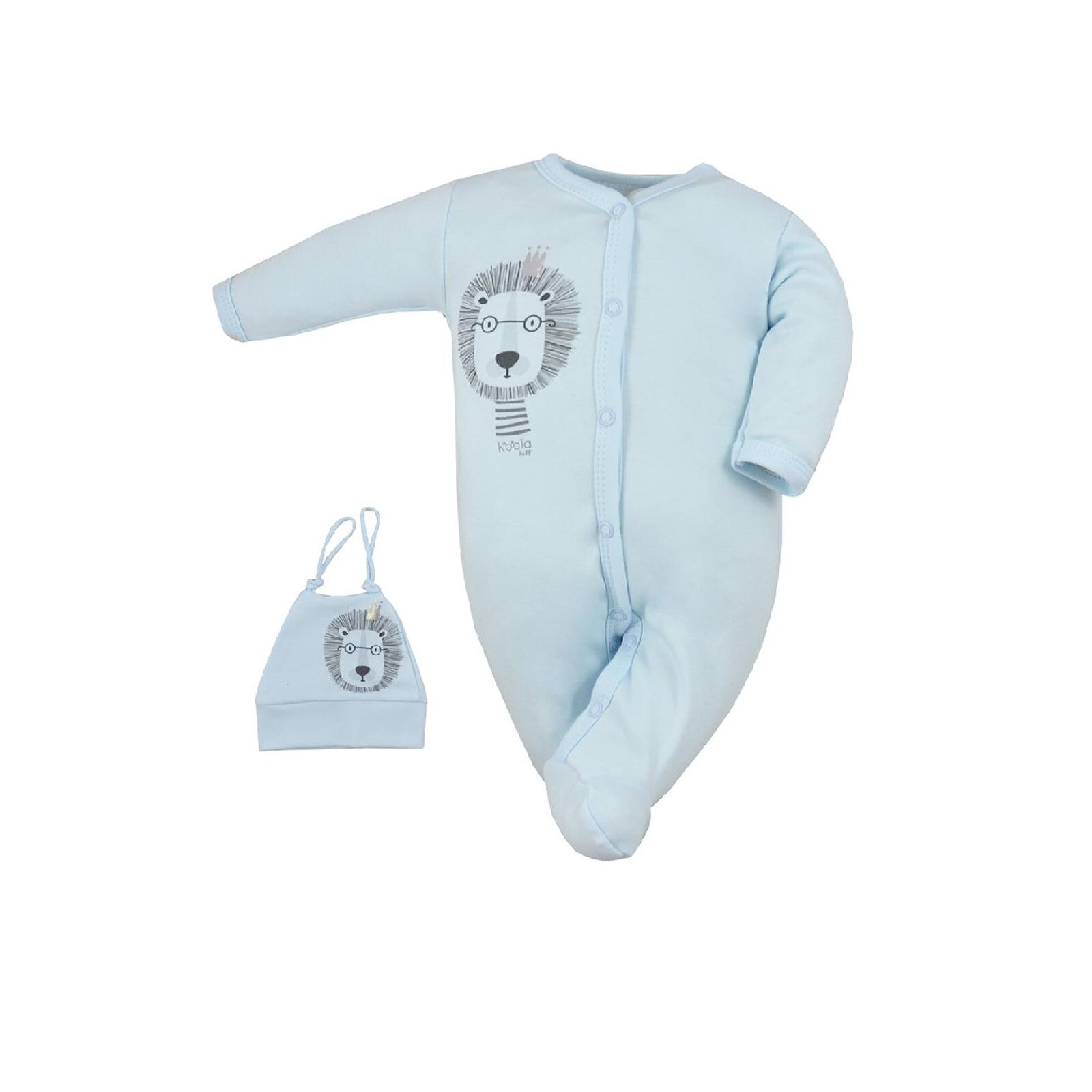 Salopeta cu maneca lunga pentru baieti Koala Simba 07-477A, Albastru 50 cm