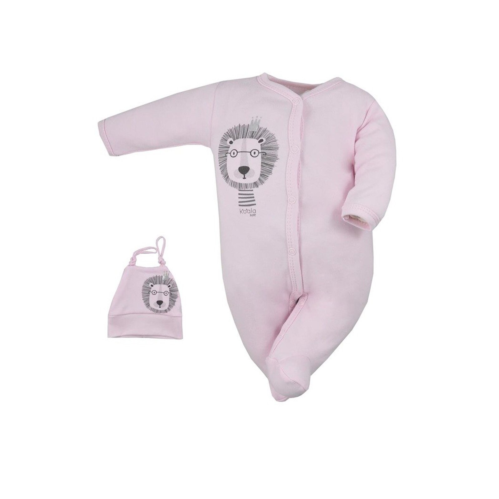 Salopeta cu maneca lunga pentru fete Koala Simba 07-477R, Roz 68 cm