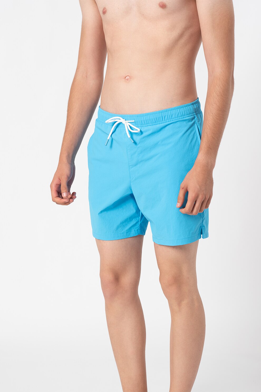 GAP, Pantaloni scurti de baie cu snur in talie, Albastru aqua