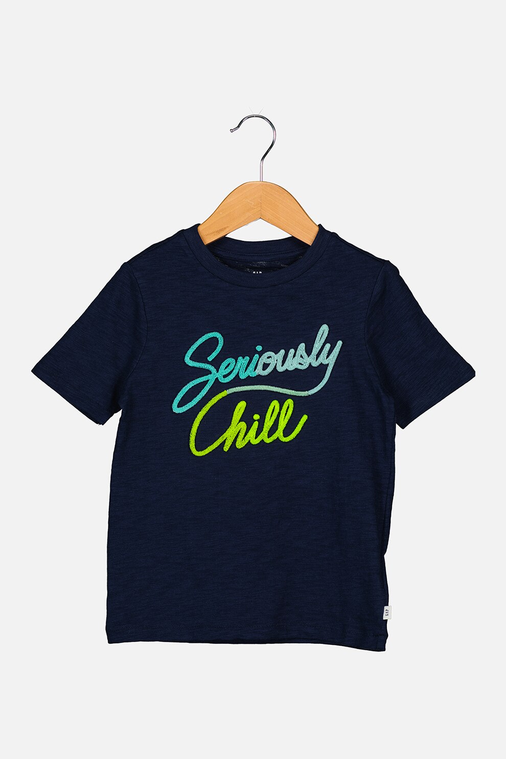 GAP, Tricou cu imprimeu text, Bleumarin