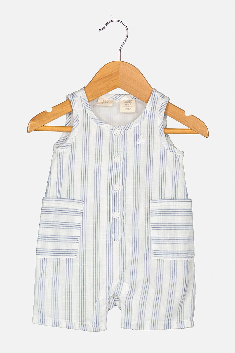 GAP, Salopeta scurta cu dungi, Alb