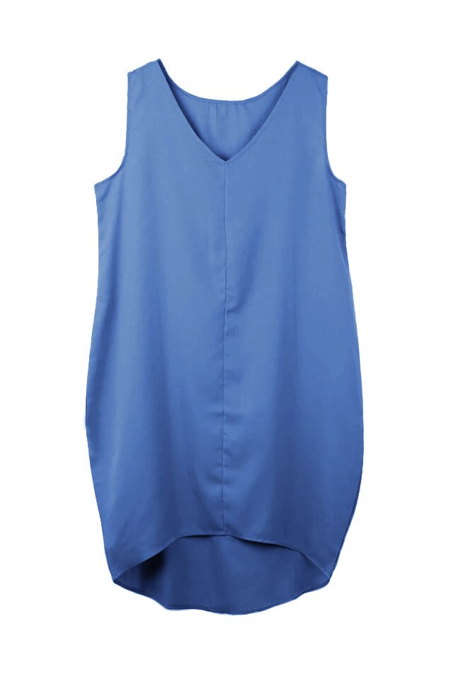 Rochie fara maneci dama, Albastru