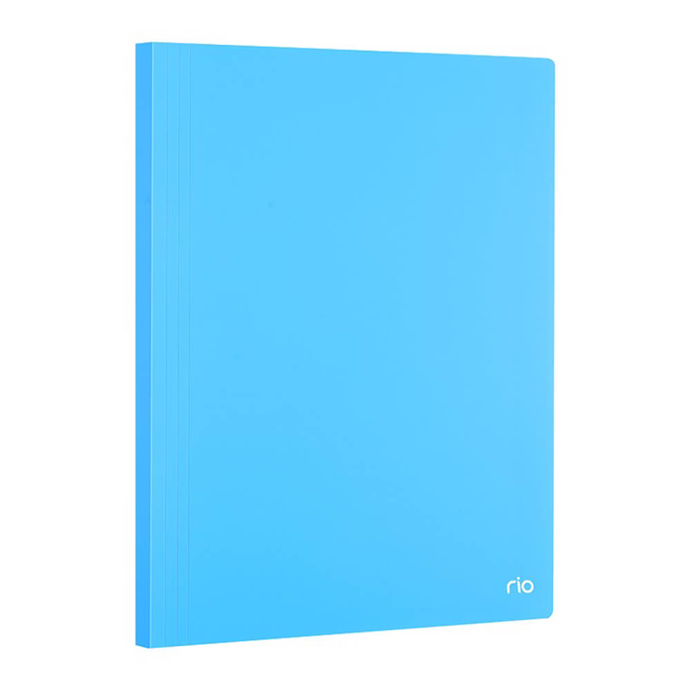 Mapa Prezentare Albastru Neon A4 Deli, 100 Folii, Coperta Flexibila din Plastic