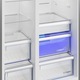 Хладилник Side by side Beko GN162341XBN, 571 л, NeoFrost Dual Cooling, Диспенсър за вода/лед, Поставка за бутилки, Touch control, HarvestFresh, Компресор Inverter, Клас E, H 179 см, Metal Look
