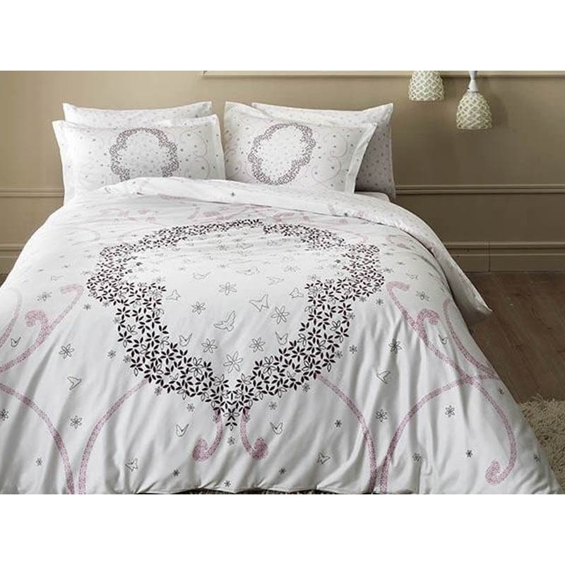 Lenjerie pat dublu satin, fosforescenta, TAC, 6 piese, Molly