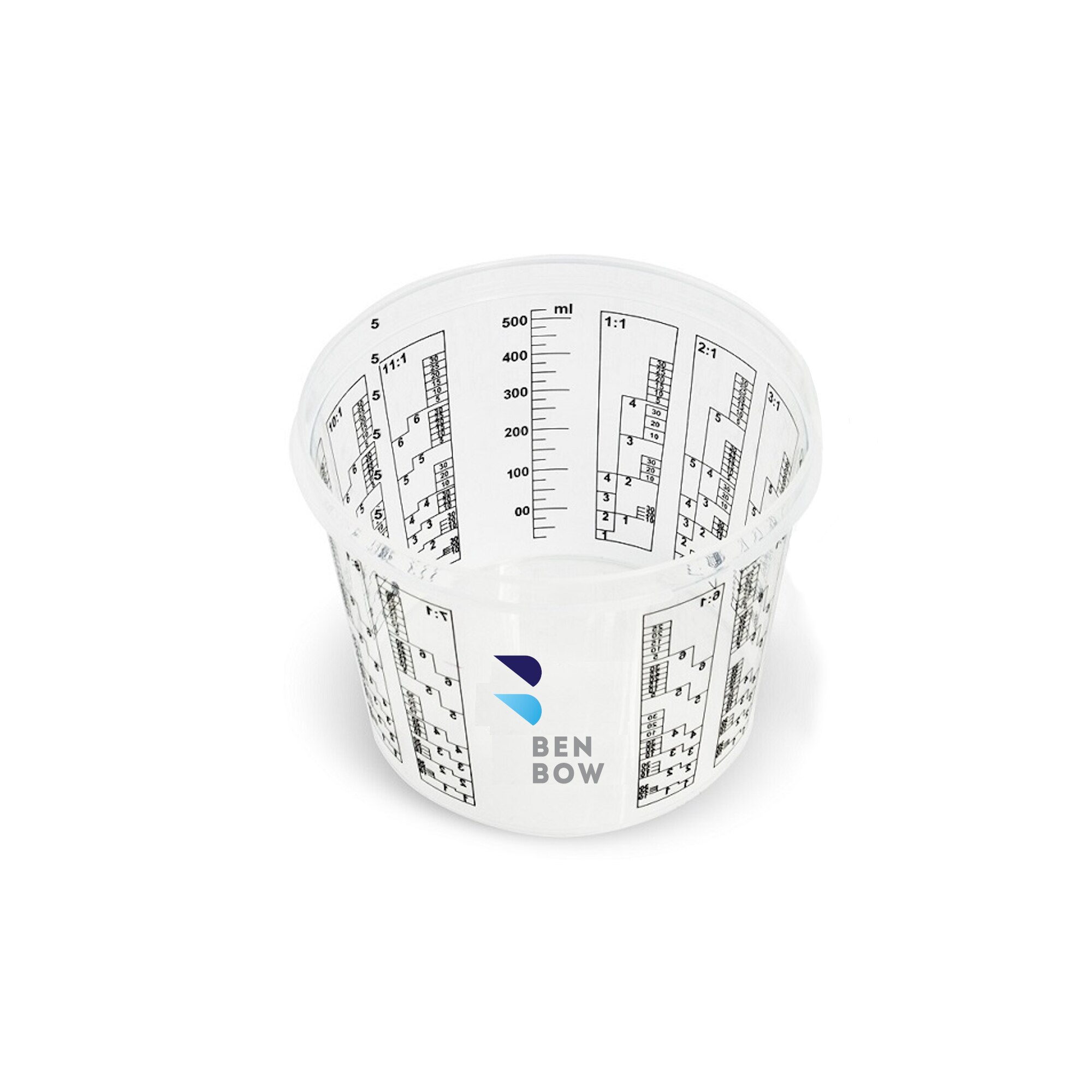Set 50 recipiente gradate, BenBow, Transparent, 50 x 680ml