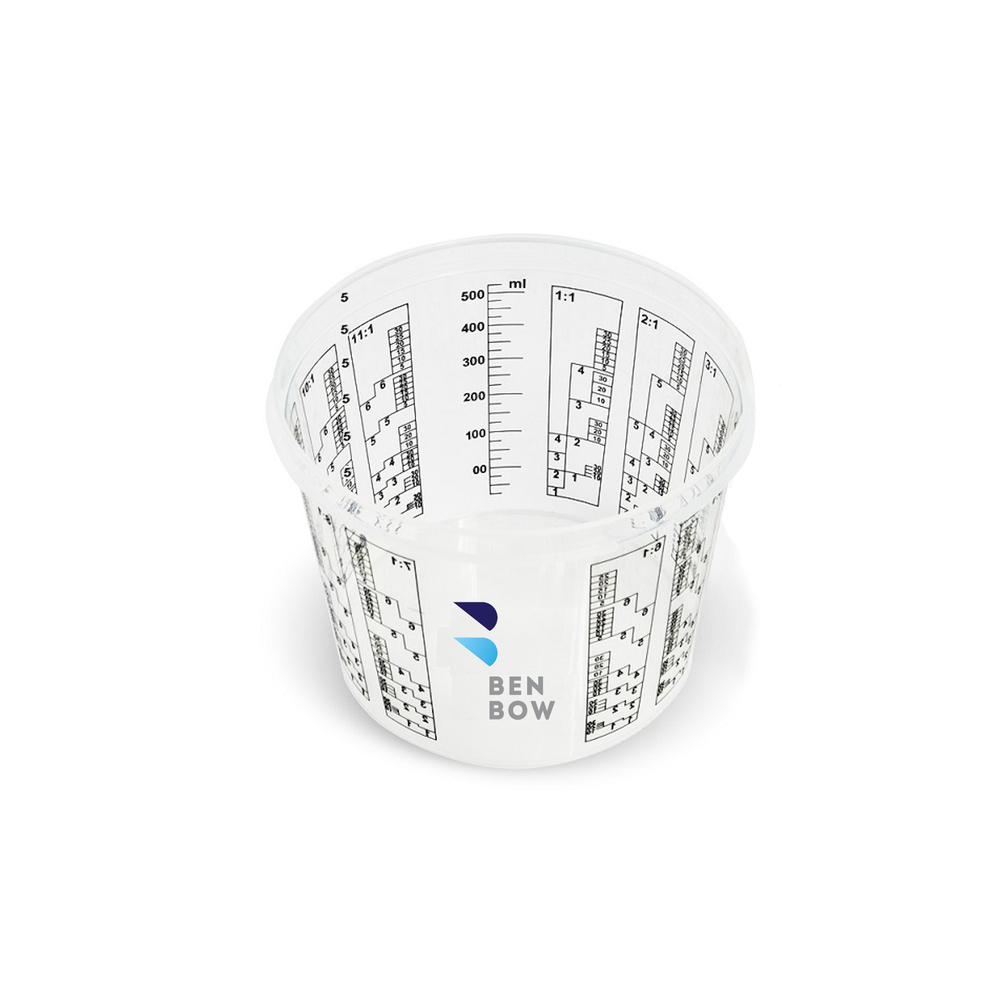 Set 100 recipiente gradate, BenBow, Transparent, 100 x 680ml