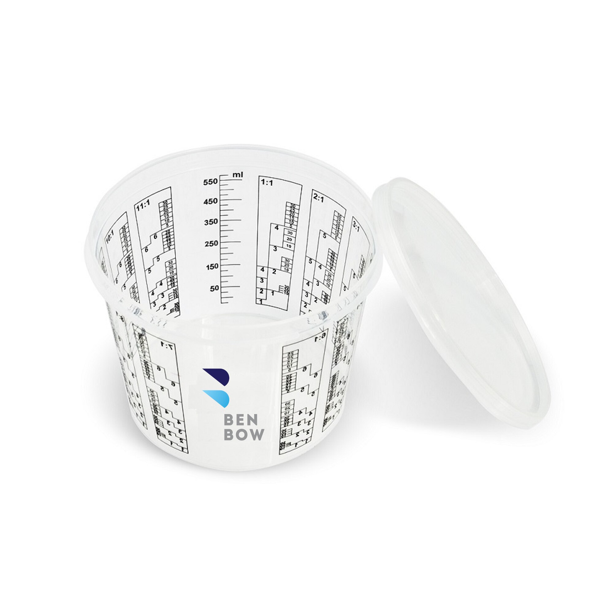 Set 50 recipiente gradate, BenBow, Transparent, 50 x 680ml