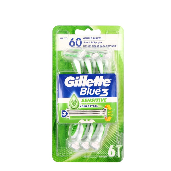Gillette Blue 3 Sensitive eldobható borotva 6 db