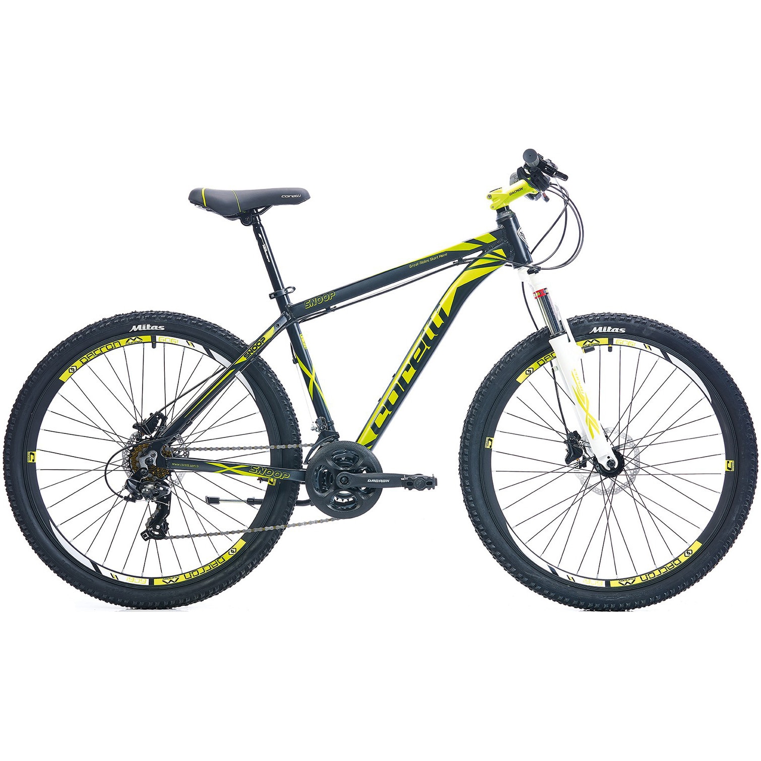 Prospect Nylon assassination Bicicleta MTB 29" SNOOP 5.3, marime cadru XL, negru-galben neon - eMAG.ro
