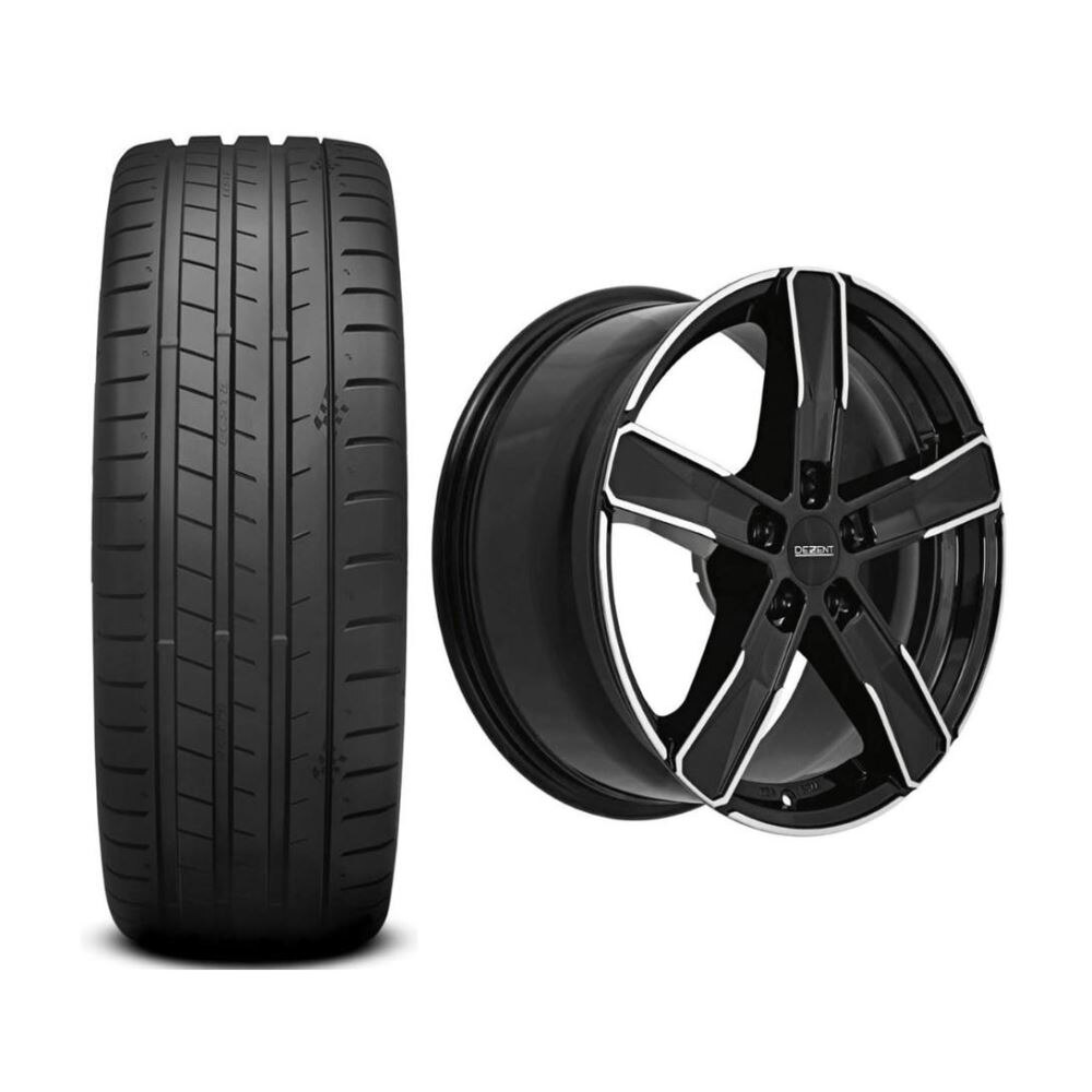 Roata completa Mercedes GLC, GLC Coupe janta aliaj Dezent SF dark 5x112, 19 inch si anvelopa vara Kumho PS71 235/55R19 101Y si Senzor presiune ALCAR