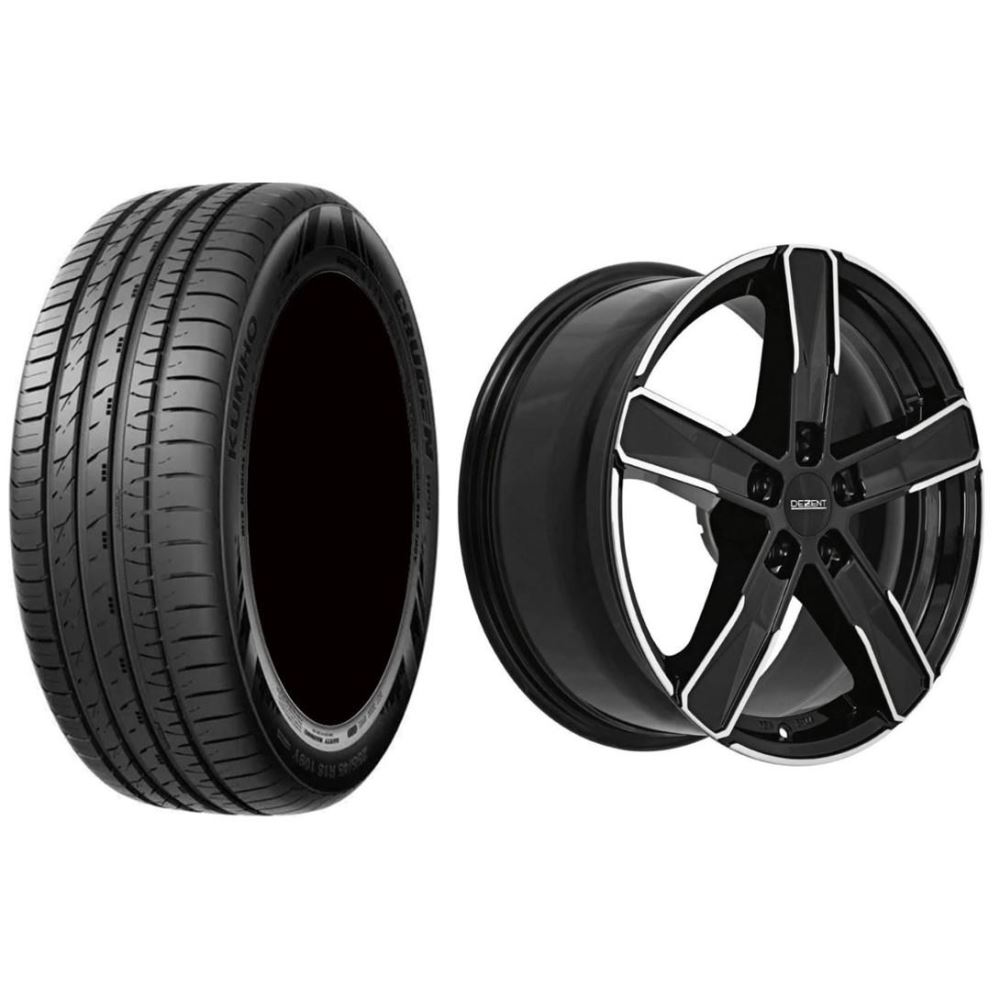 Roata completa Mercedes GLC, GLC Coupe janta aliaj Dezent SF dark 5x112, 19 inch si anvelopa vara Kumho HP91 235/55R19 105W/XL si Senzor presiune ALCAR