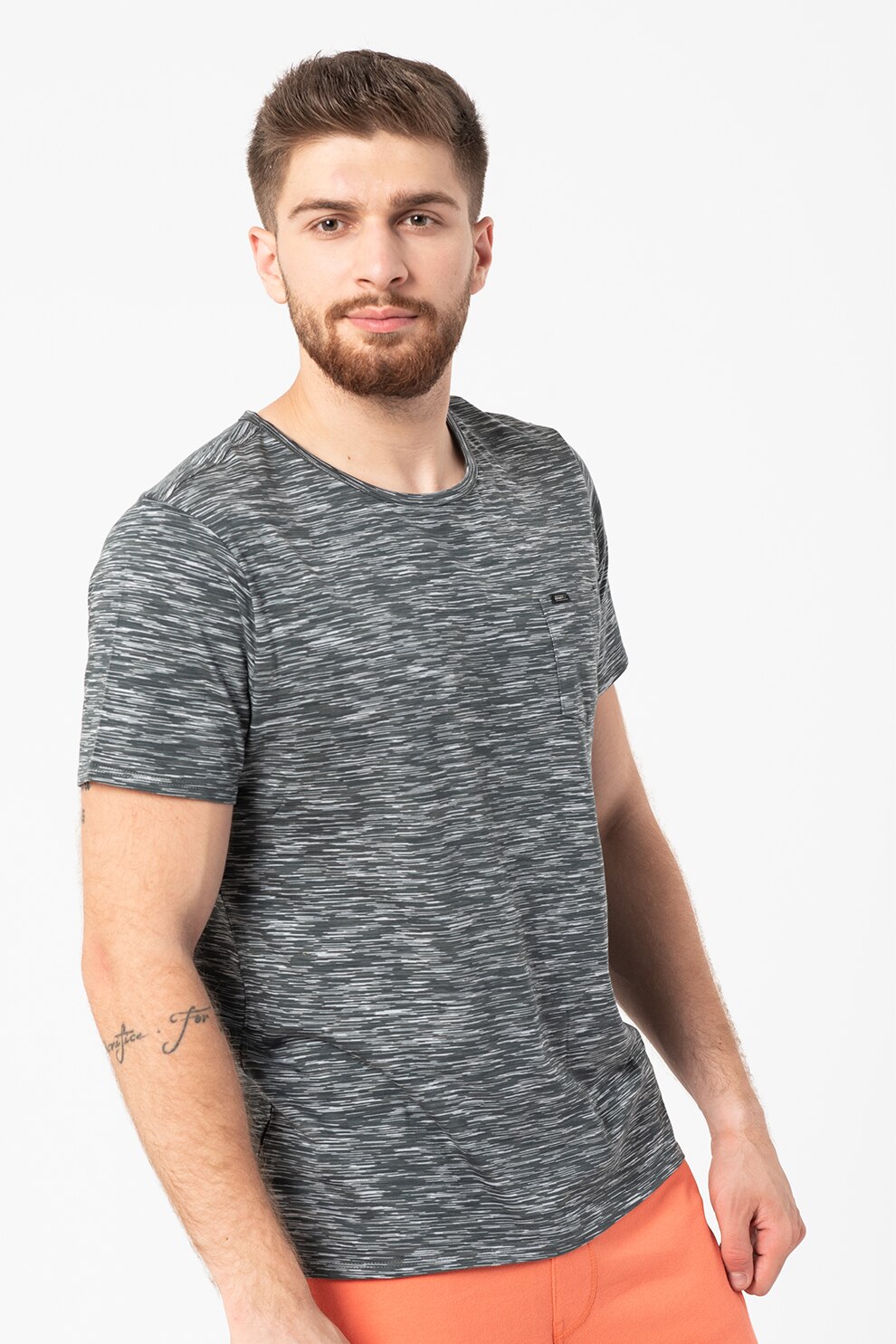 O'Neill, Tricou cu decolteu la baza gatului si buzunar pe piept Jack's Special, Gri