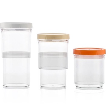 Set 3 recipiente pentru alimente cu inaltime reglabila InnovaGoods, ermetice, transparente, PP+ABS+Silicon Set 3 recipiente pentru alimente cu inaltime reglabila InnovaGoods, ermetice, transparente, PP+ABS+Silicon