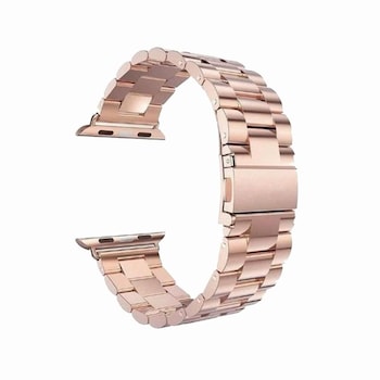 Curea Mercury Clasic Metal pentru Apple Watch 4/5/6/SE 44 mm, Otel Inoxidabil, Roz Auriu Curea Mercury Clasic Metal pentru Apple Watch 4/5/6/SE 44 mm, Otel Inoxidabil, Roz Auriu