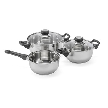 Set 2 oale cu capac si 1 cratita cu maner lung SSW Berlin GREEN LEMON, Inox, Argintiu, 1.5/1.7/2.8L Set 2 oale cu capac si 1 cratita cu maner lung SSW Berlin GREEN LEMON, Inox, Argintiu, 1.5/1.7/2.8L