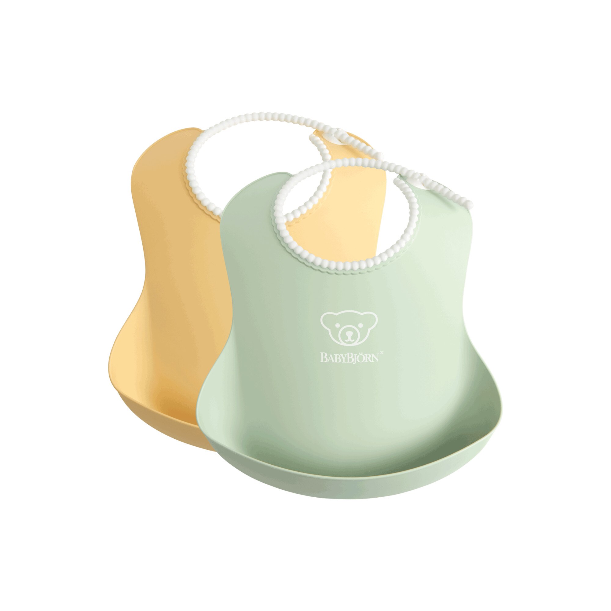 Set 2 bavete, Powder Yellow/ Powder Green, BabyBjorn