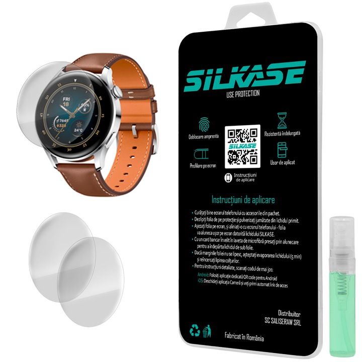 3 db szilikon SILKASE regenerálódó fólia Huawei Watch 3 Pro, Full-display