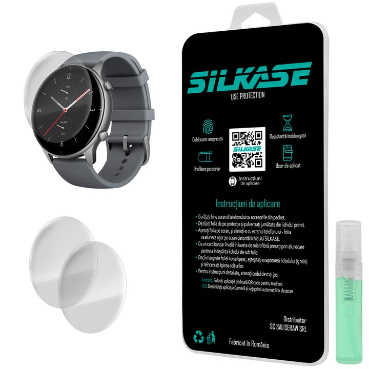 3 db szilikon SILKASE regenerálódó fólia Amazfit GTS 2e, Full-display