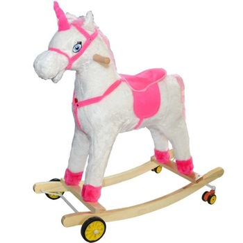 Balansoar unicorn, Roben Toys, 3-5 ani, emite sunete, roti deplasare, lemn si plus Balansoar unicorn, Roben Toys, 3-5 ani, emite sunete, roti deplasare, lemn si plus