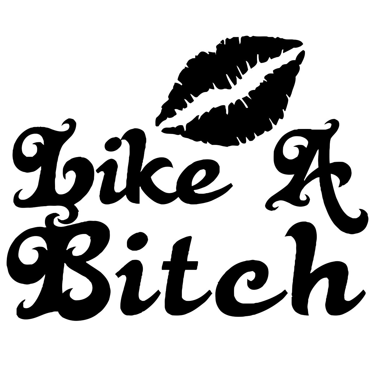 Sticker decorativ perete / geam si auto Bitch 40x40