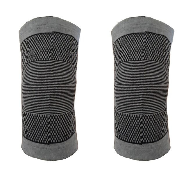 Set 2 genunchiere unisex Basic, gri/negru, S, 22 cm lungime