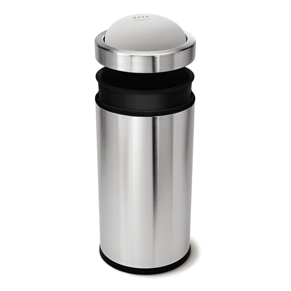 Cos de gunoi Simplehuman, Inox, Gri, 55 l