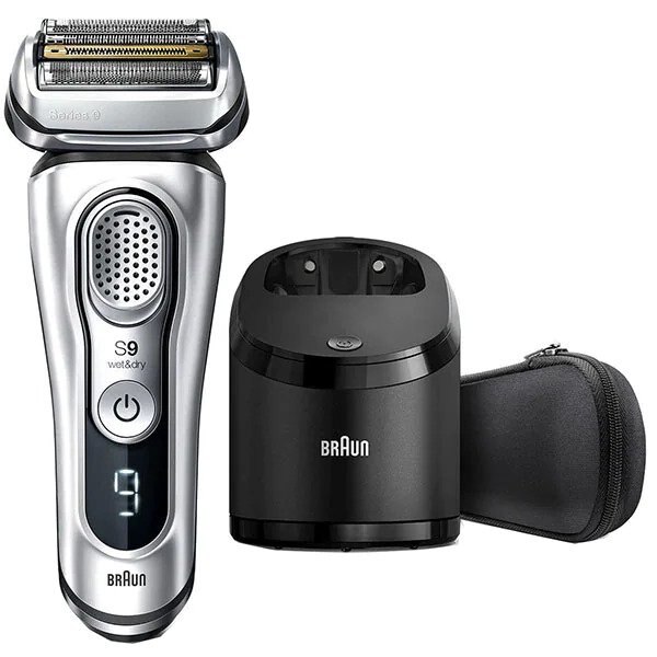 Set Aparat de ras BRAUN Series 9 9370cc, Acumulator, Wet&Dry, Argintiu