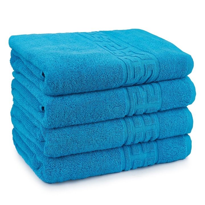 Комплект от 4 кърпи - 50x90 см - 4xTurquoise - 100% памук