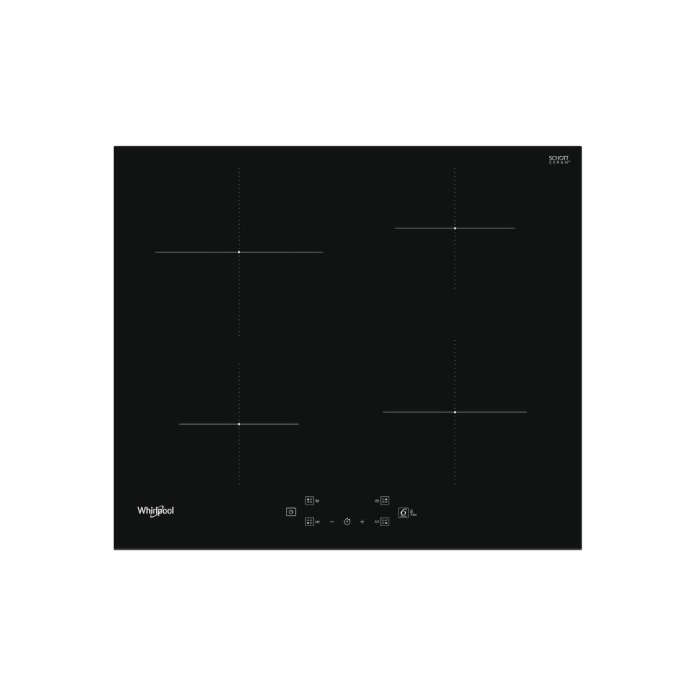 Plita Incorporabila Whirlpool WSQ2760BF, Inductie, 7200w, 4 zone de gatit, 60cm, Negru