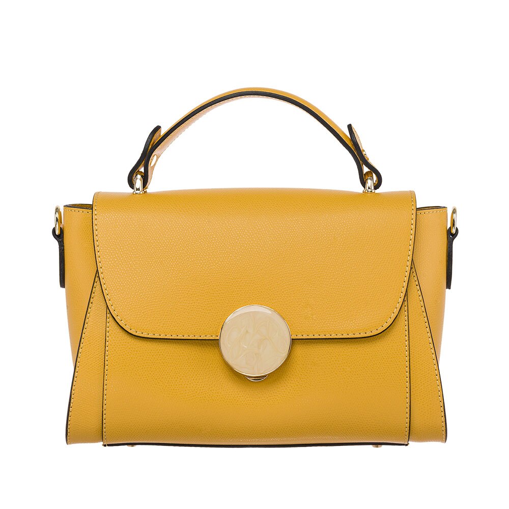 Poseta dama,piele,Toro Nero,Moonshine yellow